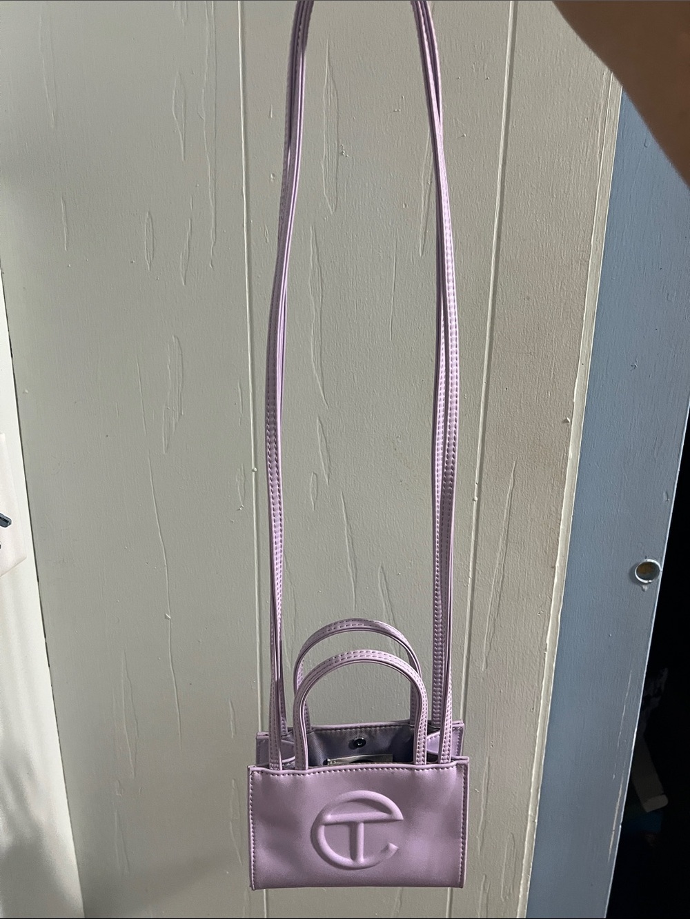 Telfar Small lavender Mini Shopper with Logo. - Picture 4 of 4